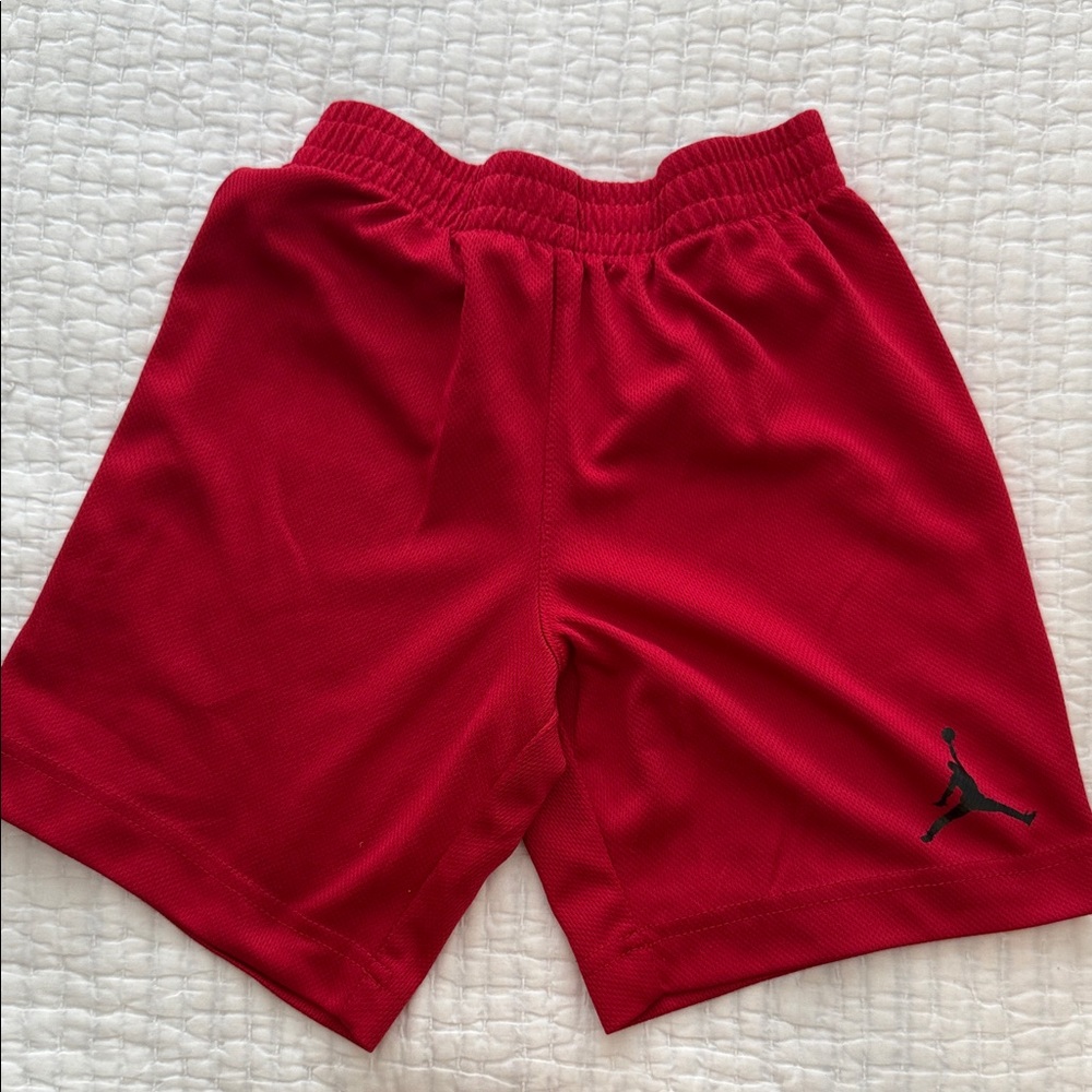 Jordan Kids Red Mesh Shorts